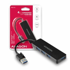 AXAGON HUE-G1A / 4x USB 3.2 Gen 1 SLIM húb / 14cm (HUE-G1A)