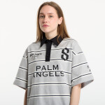 Tričko Palm Angels Palm Sport Stripes Polo S/S UNISEX Navy Blue/ White XL