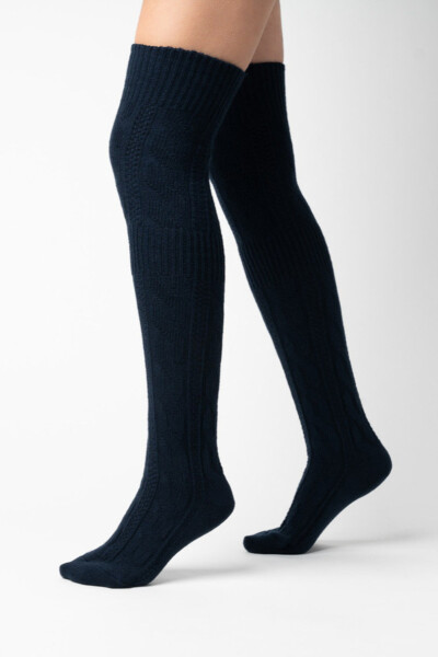 Vlnené dámske nadkolienky 089 tmavě modrá 38-40