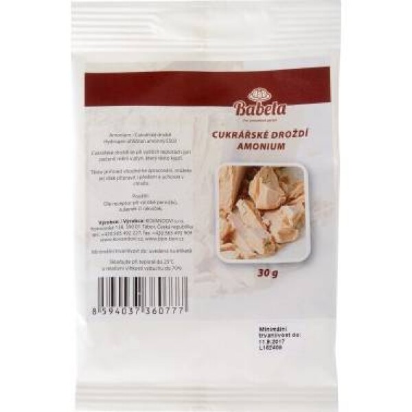 Cukrárenské droždie Amónium 30 g - Kovandovi - Kovandovi