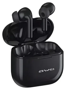 Awei T1 Pro+ čierna / Bezdrôtové slúchadlá / TWS / Bluetooth 5.3 / IPX6 / Dobíjacie púzdro (T1 Pro B)