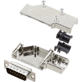 Encitech DCMR-FK-15-DBP-K 6355-0065-02 sada D-SUB kolíkové lišty 90 ° Pólov: 15 spájkovaný 1 sada; 6355-0065-02