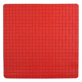 MSV Protišmyková podložka do sprchy QUADRO Premium červená / SBS kaučuk / 54 x 54 cm
