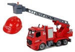 Mamido DIY hasičský automobil Kit 2v1 vymeniteľné výťahy skrutkovač zvuk svetelné efekty prilba
