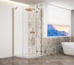 GELCO TRINITY GOLD štvrťkruhový kút 900x900 pravý, číre sklo, GT6590CR-G GT6590CR-G