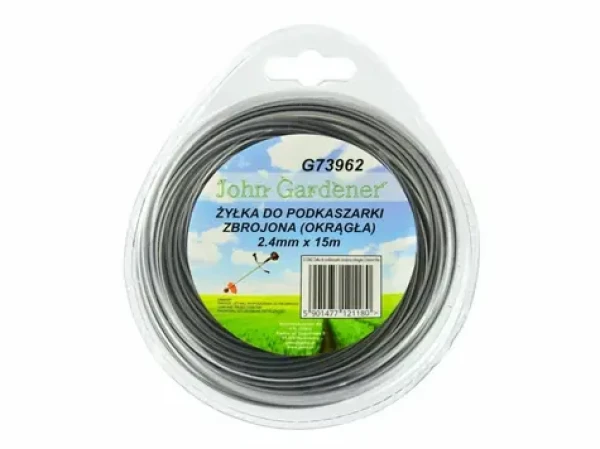 GEKO Struna do kosačky zosilnená 2.4mm | 15m - okrúhly profil / nylon (G73962)