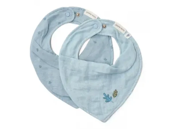 Little Dutch Podbradník bandana 2 ks Pure Denim Blue (TE50145042LD)