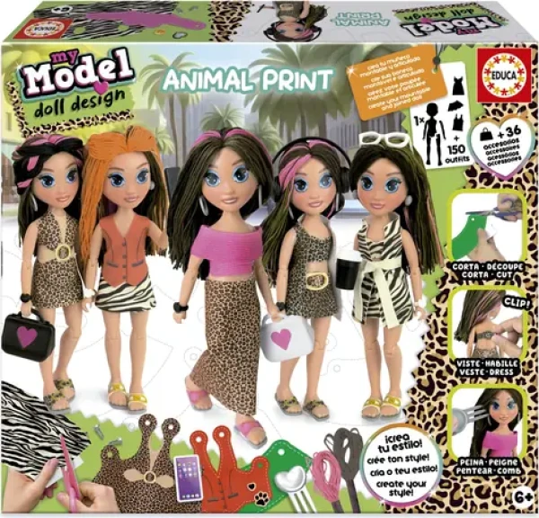 Educa Kreatívna sada My Model Doll Design: Divoké princezné