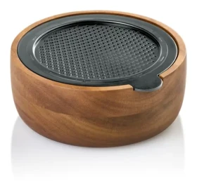 AdHoc Strúhadlo CutServe akácie/čierna nerez, okrúhle / Strúhadlo / nerezová čepeľ / O 12,5 cm
