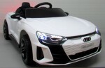 Mamido Elektrické autíčko Audi E-Tron GT v bielej farbe s EVA kolesami a diaľkovým ovládaním