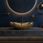 REA - Umývadlo na dosku Royal Gold REA-U4545