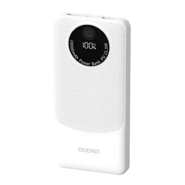 Dudao K12 10000mAh biela / Powerbanka / 22.5W / USB-A / USB-C