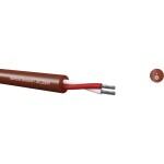 Sensocord®-T 2x0,22qmm, redbrown, temperature resistant 244022200 Kabeltronik; 244022200-1