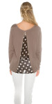 Trendy KouCla fine knit jumper Polka Dot Chiffon Einheitsgroesse