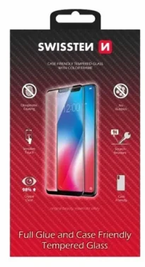 Swissten FULL GLUE COLOR FRAME CASE FRIENDLY sklo pre XIAOMI REDMI NOTE 13 Pro+ 5G čierna (54501861)