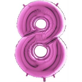 Nafukovací balónik číslo 8 ružový 102 cm extra veľký - Grabo