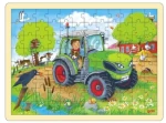 GOKI Drevené puzzle Traktor