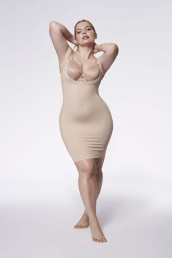 Dámska spodná sukňa pod prsia SHAPEWEAR 222 Beige přírodní