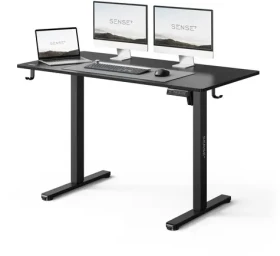 SENSE7 NOJO LIGHT Pracovný stôl čierna / elektricky nastaviteľná výška / 120 x 60cm / nosnosť 70kg (5902659847911)