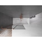 MEXEN/S - Velar L dvojkrídlová posuvná vaňová zástena 110 x 150, grafit, meď kartáčovaná 896-110-003-41-65