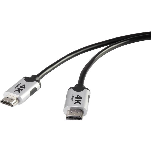 SpeaKa Professional HDMI prepojovací kábel Zástrčka HDMI-A 1.50 m čierna SP-6344132 4K UHD, audio return channel, pozlátené kontakty HDMI kábel; SP-6344132