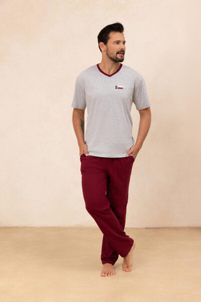 PÁNSKE PYŽAMO 498 J/25 bledá melanž XL