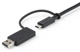 StarTech kábel USB-C s adaptérom USB-A čierna / Kábel / USB 3.2 Gen2 10Gbps / 1 m (USBCCADP)