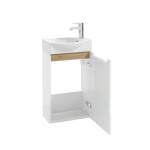 Kúpeľňová skrinka s umývadlom Naturel Stilla 39x60x22 cm biela lesk STILLAD04008UBR STILLAD04008UBR