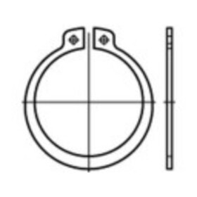 TOOLCRAFT TO-5381427 poistné krúžky 12 mm DIN 471 pružinová ocel 1000 ks; TO-5381427