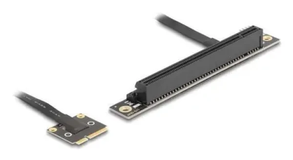 DeLock adaptér Mini PCIe - PCIe 3.0 x16 90 ° / Adaptér / PCIe 3.0 / Kábel 0,2 m / Bootovateľný (81294)