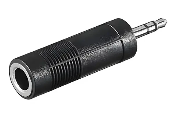 OEM Redukcia jack 6,35 mm (F) - jack 3,5 mm (M) čierna / Audio redukcia (11.09.4443)