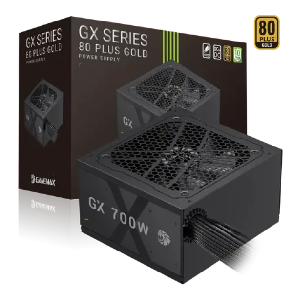 Gamemax GX 700G / Zdroj / ATX / 700W / 80 PLUS Gold / nemodulárne (GX 700G)