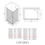 CERANO - Sprchovací kút Antelo L/P - 6 mm - chróm, transparentné sklo - 100x80x190 - otočný CER-433326