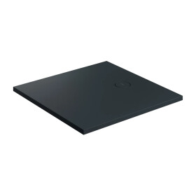 OMNIRES - Sprchová vanička AQUAROCK kompozit, protišmyková, štvorcová 90 x 90 cm, čierna láva AQUAROCK90-KBLV