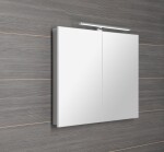 SAPHO - GRETA galérka s LED osvetlením, 81x70x14cm, biela mat GR080-0031