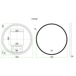Mereo Zrkadlo okrúhle pr. 70 cm, LED osvetlenie a odhmlievanie CN166