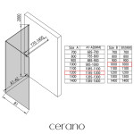CERANO - Sprchová zástena Walk-in Onyx Corner Round Ľ/P - 8 mm - okrúhla vzpera - čierna matná, bronzové sklo - 120x100x200 CER-688570