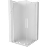 MEXEN/S - Velar L Duo sprchovací kút, posuvné dvere 90 x 90, dekor, biela 871-090-090-02-33-20