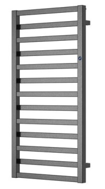 Instalprojekt - Kúpeľňový radiátor POPPY antracit - Farba - Antracit, Odporúčaná vykurovacia tyč - 400 W, Rozmer A - 60 cm, Rozmer C - 100 cm, Skutočný rozmer radiátora - 600 x 990 mm, Typ pripojenia - Stredové 50 mm RADPPY601016SP