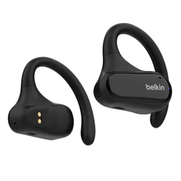 Belkin SOUNDFORM ClearFit Open-Ear bezdrôtové slúchadlá čierna / mikrofón / Bluetooth 5.3 / IPX5 / výdrž až 26 hodín (AUC013ctBK)
