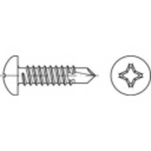 TOOLCRAFT TO-5441520 závrtná skrutka 4.8 mm 100 mm krížová dražka Philips ocel glavanizované zinkom 250 ks; TO-5441520