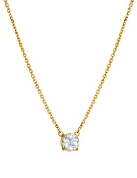 Hot Diamonds Elegantný pozlátený náhrdelník s topazom a diamantom Gemstone DN214