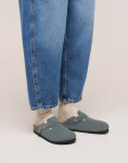 Birkenstock Boston Suede Leather Basalt Gray Tonal FB 40