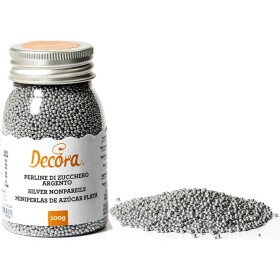 Cukrové zdobenie mini perličky 1,5 mm strieborné, 100 g - Decora - Decora