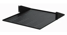 StarTech Polica pre 2-stĺpový rack 19" čierna / Polica / 2U / nosnosť 34 kg (CABSHF2POSTV2)