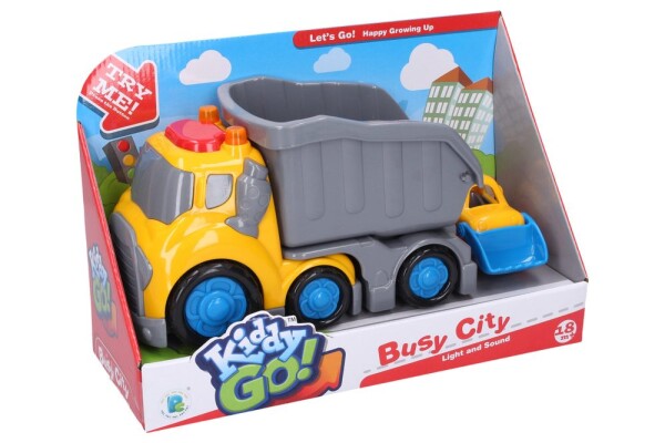 Kiddy Car sklápač s efektmi 19,5 cm buldozér 8 cm, Wiky Vehicles, W012385