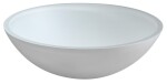 SAPHO - TELICA sklenené umývadlo na dosku priemer 42cm, biela mat TY181W