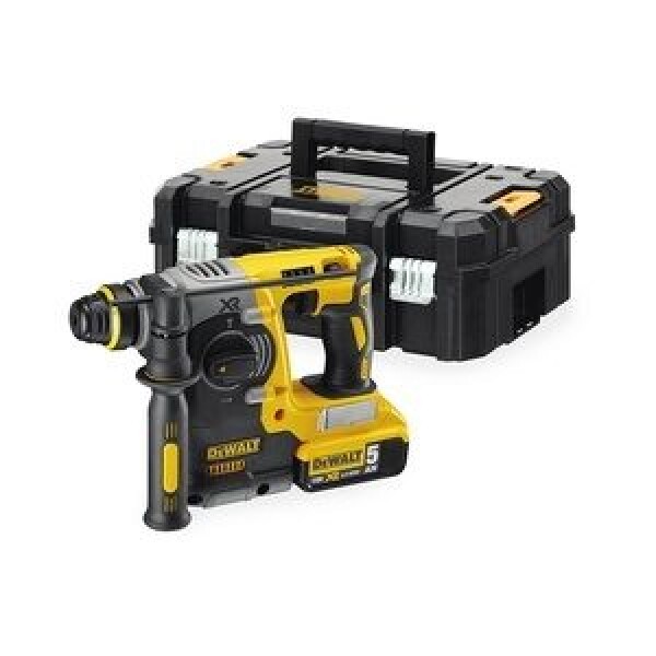 DeWalt DCH273P2T / Aku Bezuhlíkové kombinované kladivo / 18V / 2.1J / 1.100 ot-min / 4.600 úderov-min / 2x5.0Ah (DCH273P2T)