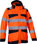 Reflexná zimná parka Cofra KIRKHOLM Farba: Reflexná oranžová, Veľkosť: 46 (V639-0-03_Z46)