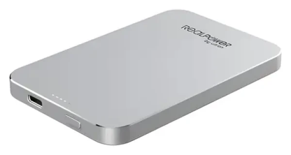 RealPower PB-5000 MAG strieborná / Powerbanka MagSafe / 5000 mAh / Bezdrôtové nabíjanie 15 W / USB-C (414905)